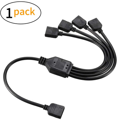 UPHERE 1 TO 4 ARGB 3PIN 5V SPLITTER CABLE White Black