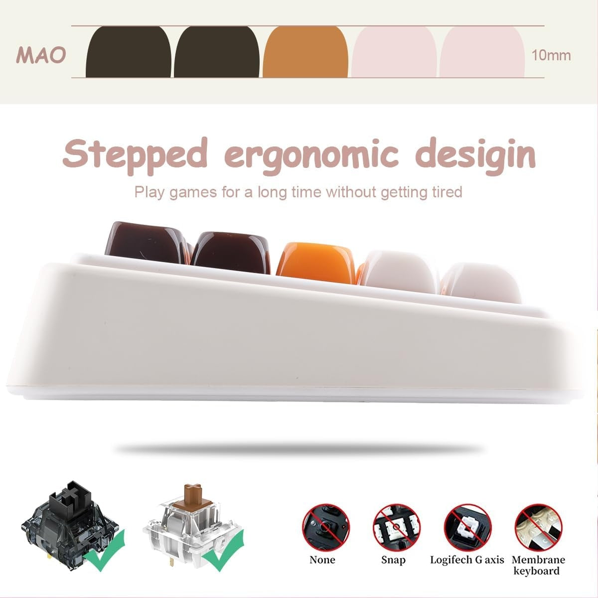 Jade Calico Cat MAO Keycaps