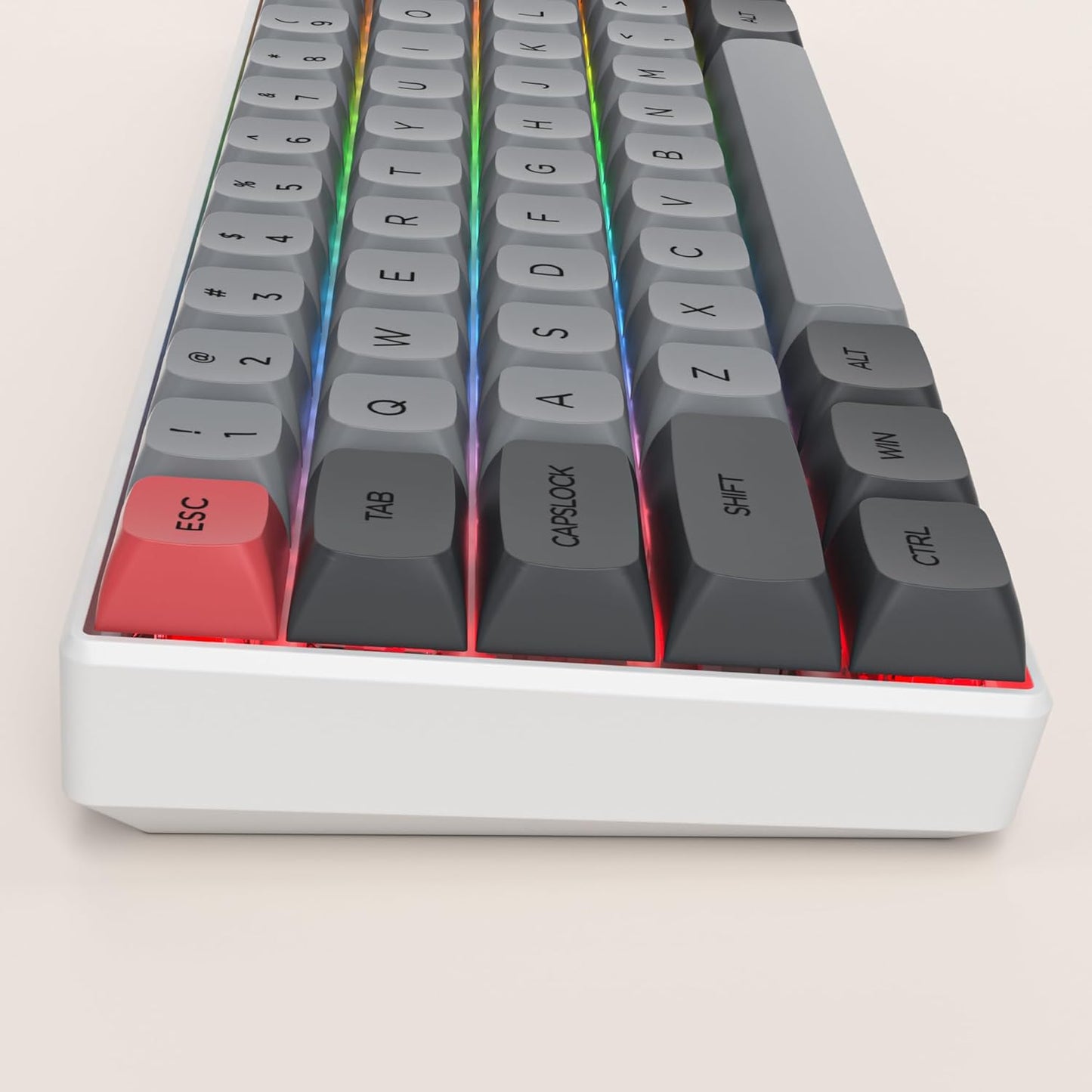 Grey Red Premium XDA PBT Keycaps