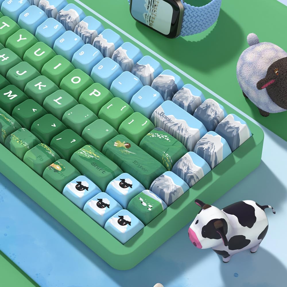 Snow Mountain Ranch Smooth Premium MDA PBT Keycaps