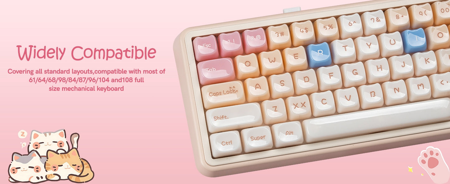 Jade Ragdoll Cat MAO Keycaps