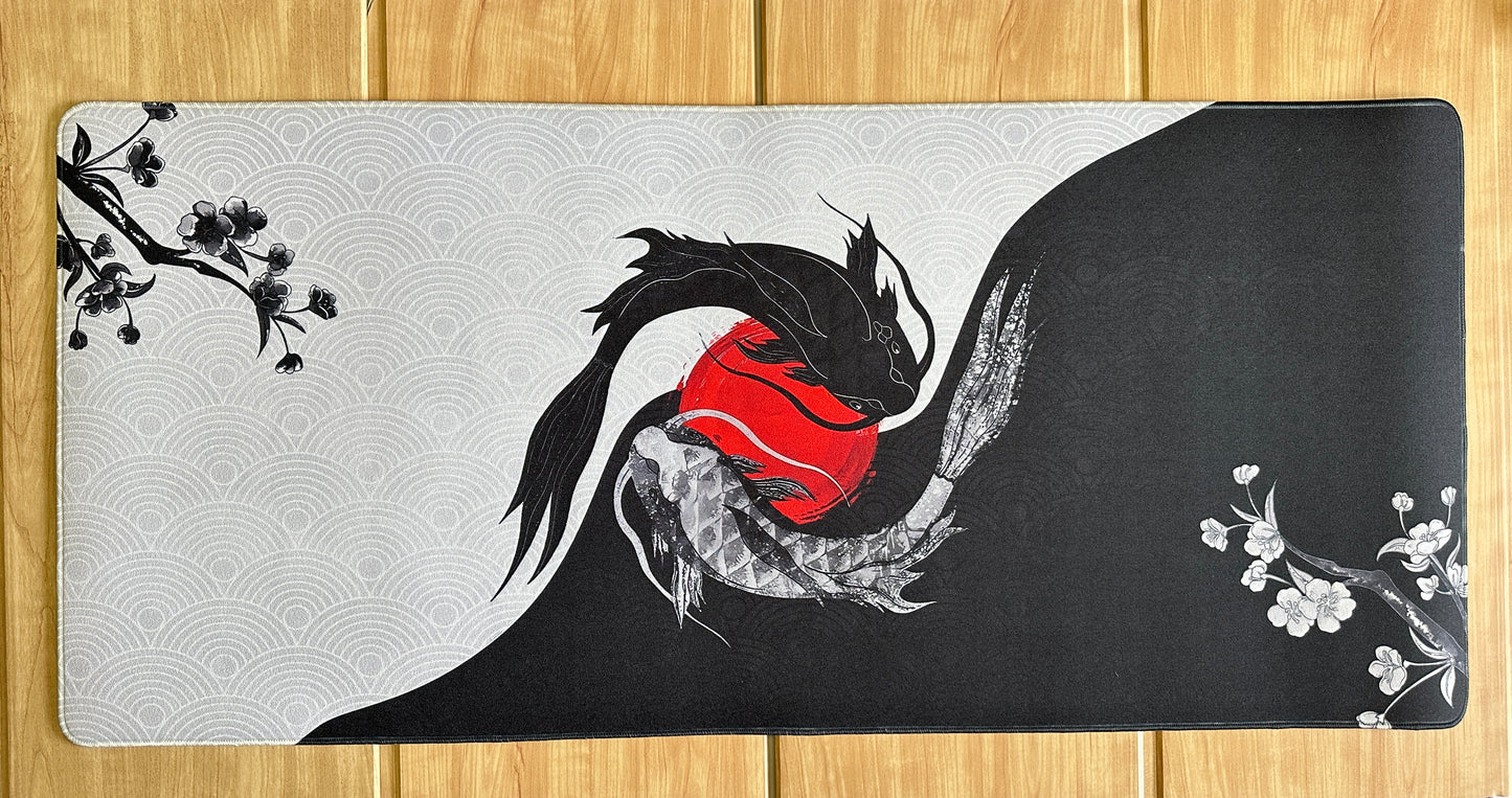 Koi Fish Red Moon Premium Control Surface Deskmat 900*400*4mm