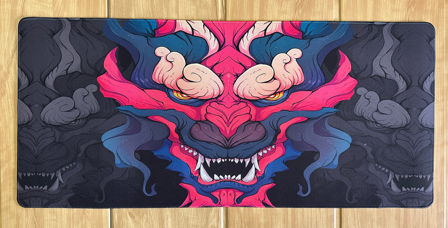 Yokai Mask Premium Custom Control Surface Deskmat