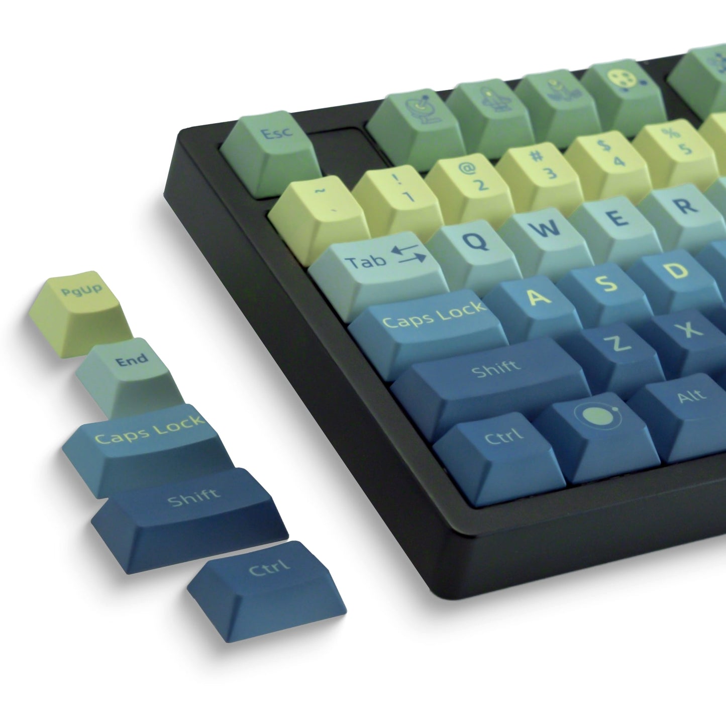 Dawn View Spacecraft Cherry PBT Keycaps