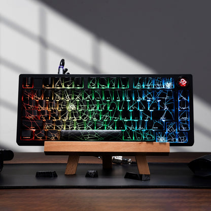 PREMIUM SPIDER WEB  Black Version Pattern OEM Profile IMD Tech Keycap Set