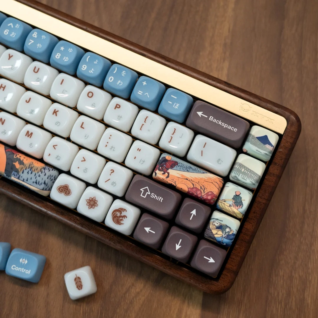 Mount Fuji Musashi Senju PBT + Frosted Translucent Keycaps