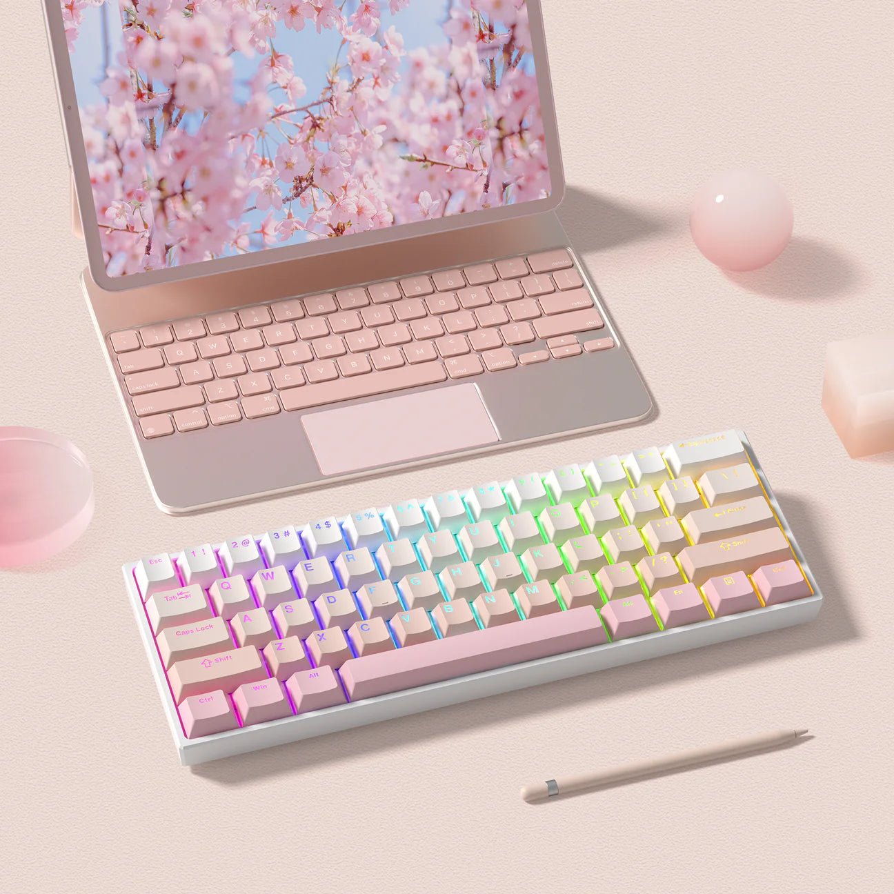 Sakura Gradient Backlit Cherry Profile Double Shot PBT Keycap