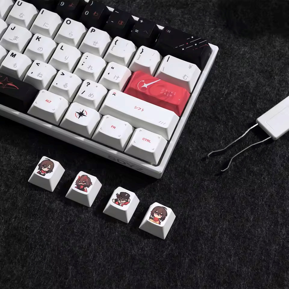 Yuki Aim Japanese Cherry PBT Keycaps With Keycaps Storage box