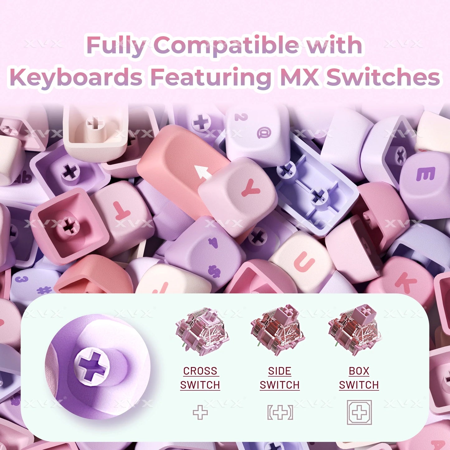 Neon Spectrum Moa PBT Keycaps