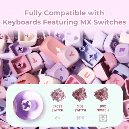 Neon Spectrum Moa PBT Keycaps