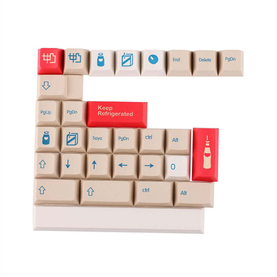 Soy Milk Cherry PBT Keycaps