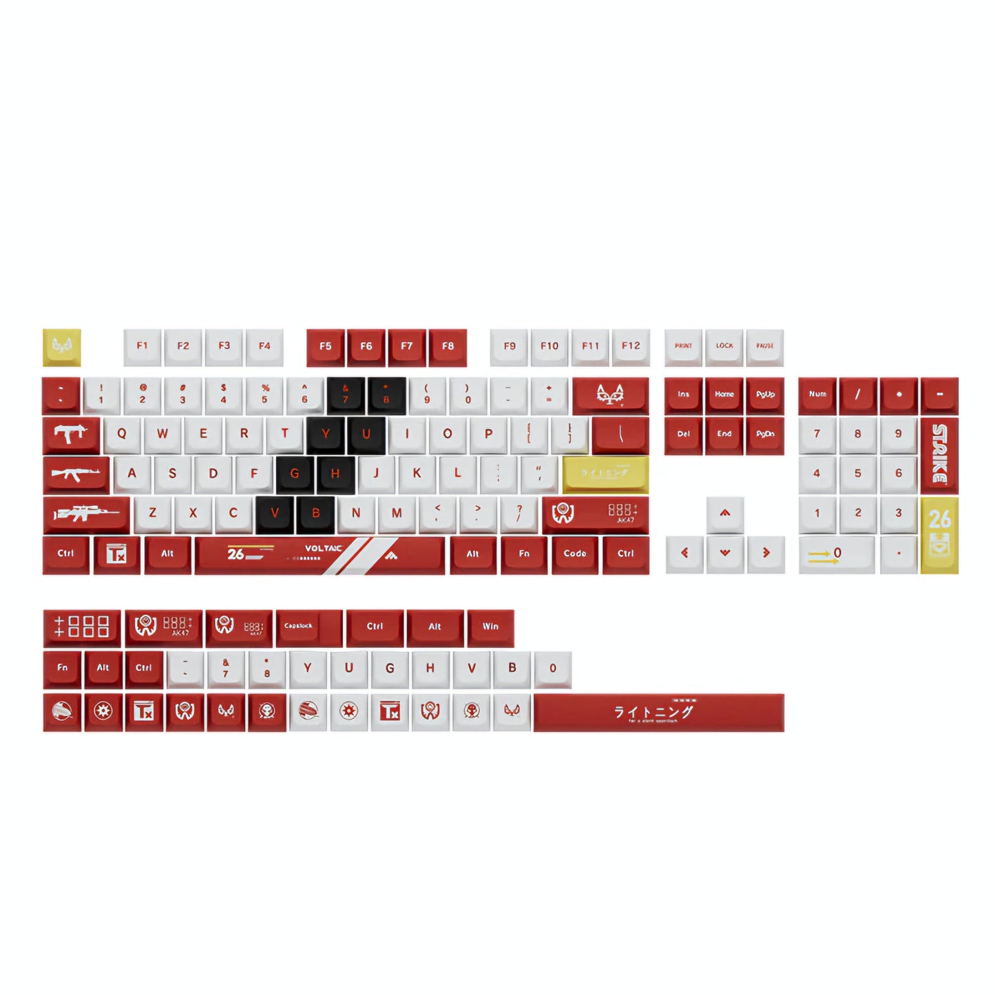 Counter Strike Bloodsport XDA PBT Keycaps