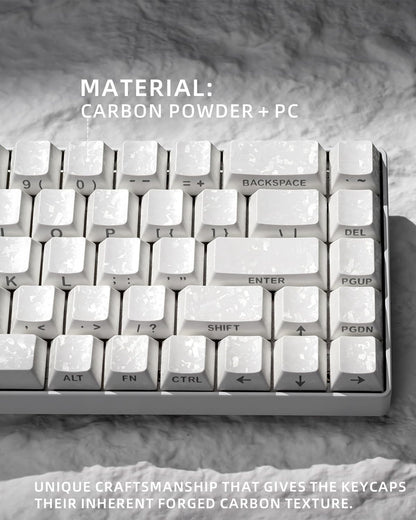 Womier Forged Carbon White Side Backlit Cherry keycaps