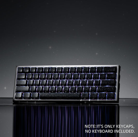 Starry Sparkle Finish Black Crystal Premium MDA Keycaps