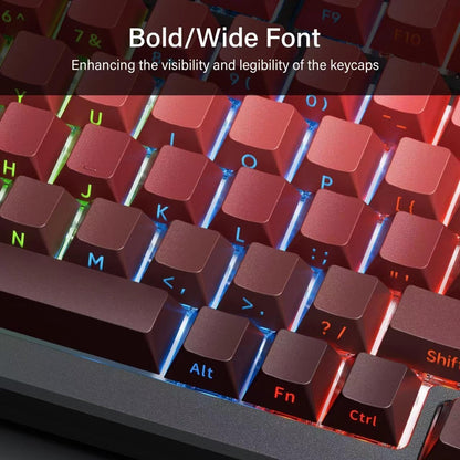Black n' Red Gradient Side Backlit Cherry Keycaps