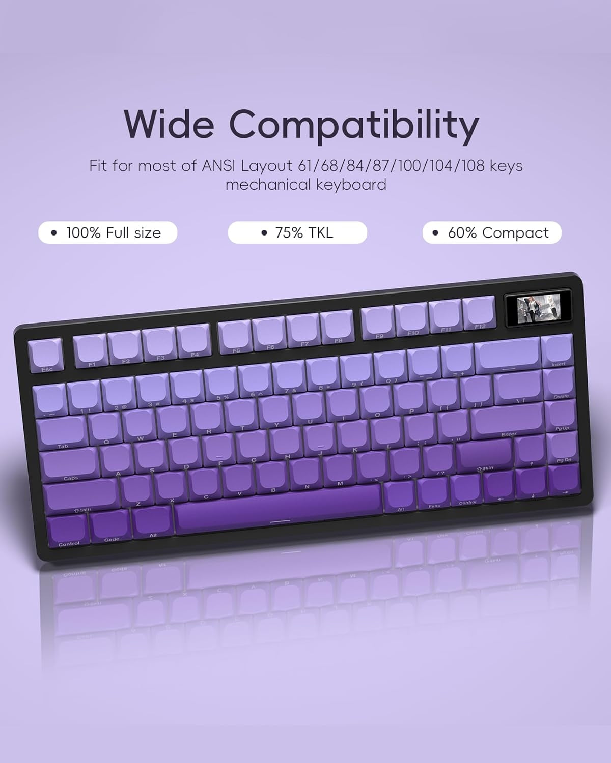 Womier Royal Violet Skyline Low Profile Keycaps