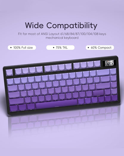 Womier Royal Violet Skyline Low Profile Keycaps