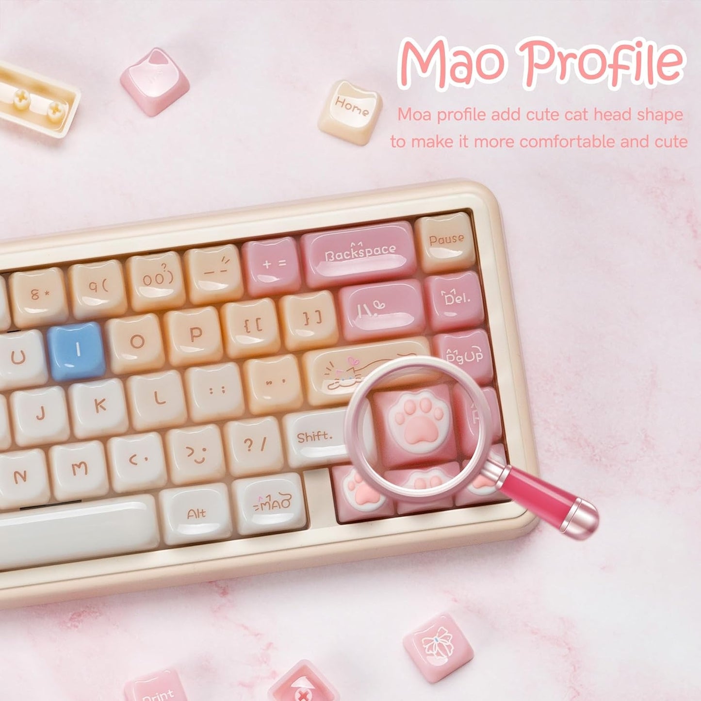 Jade Ragdoll Cat MAO Keycaps