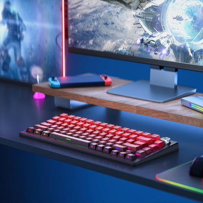 Black n' Red Gradient Side Backlit Cherry Keycaps