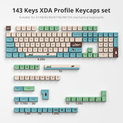 Animal Forest XDA PBT Keycaps Mac Compatible