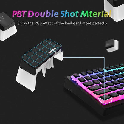 165 Pudding PBT Black Backlit Keycaps