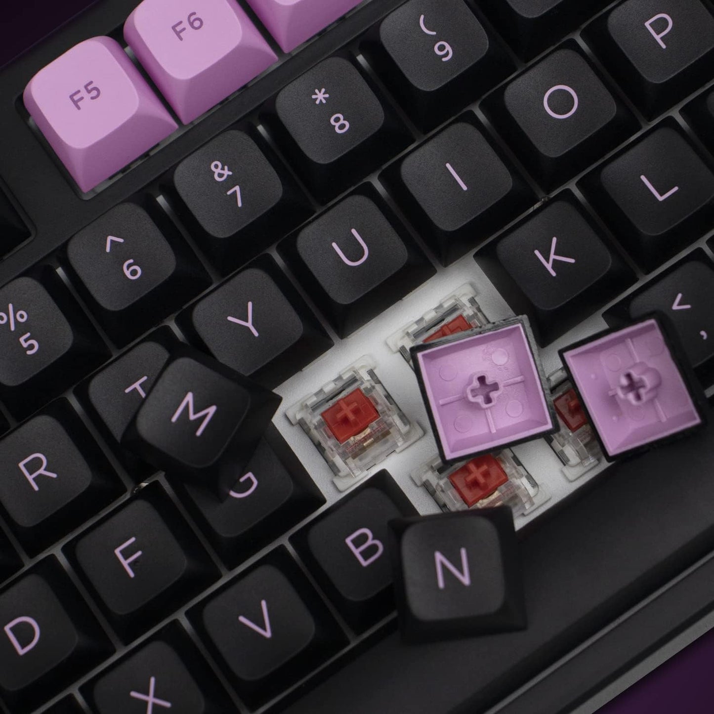 Midnight Purple XVX Profile Doubleshot PBT Keycaps