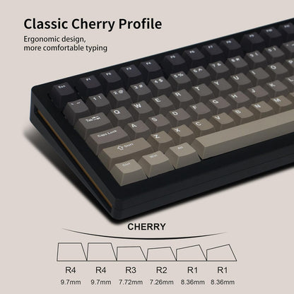 Brown Black Gradient Cherry Doubleshot PBT Keycaps