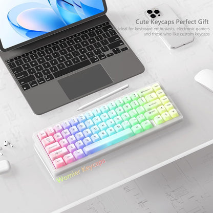White Translucent Jelly MDA Keycaps