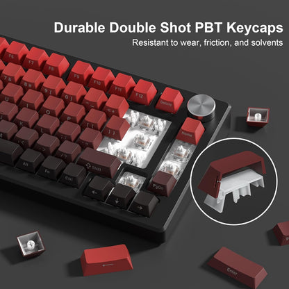 Black n' Red Gradient Side Backlit Cherry Keycaps