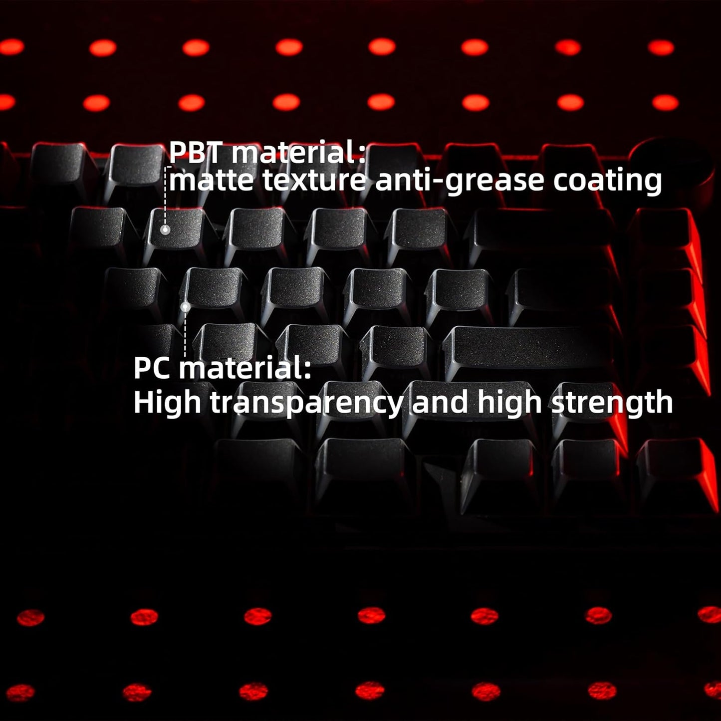 Black Prism Side Backlit Cherry PBT Keycaps