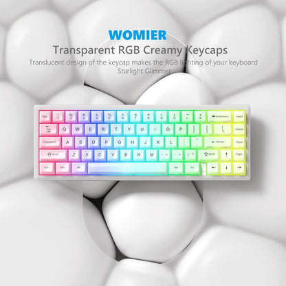 White Translucent Jelly MDA Keycaps