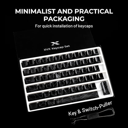 PREMIUM SPIDER WEB  Black Version Pattern OEM Profile IMD Tech Keycap Set