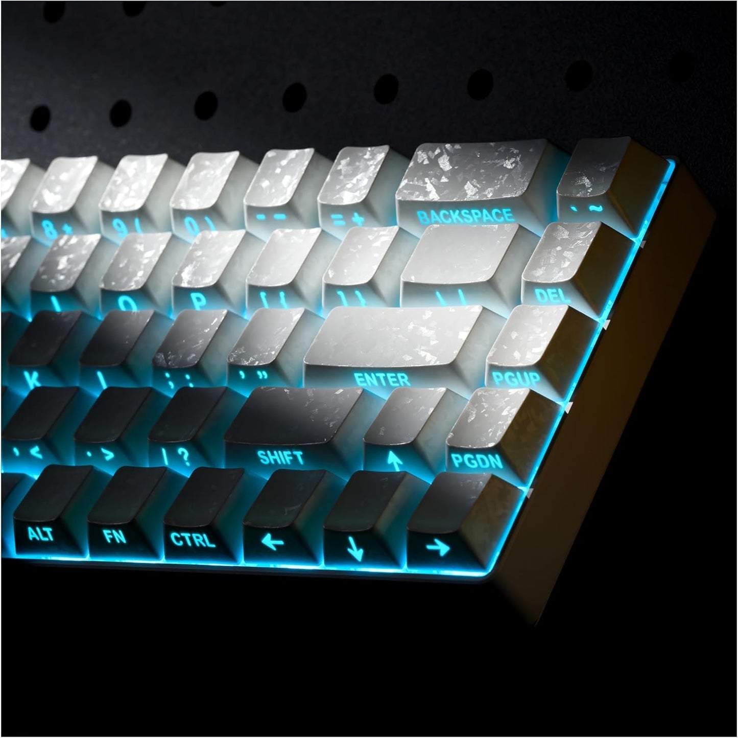 Womier Forged Carbon White Side Backlit Cherry keycaps