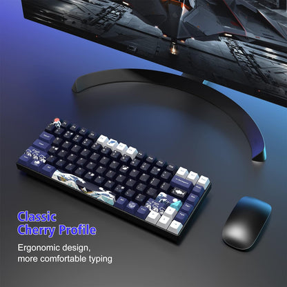 Womier Great Wave Of Kanagawa Japanese Premium Cherry PBT Extended keycaps