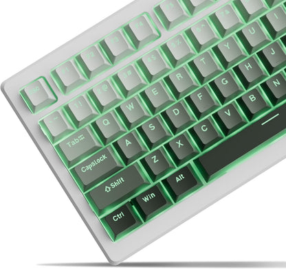 Sea Grass Fade Shinethrough  Gradient PBT Keycaps