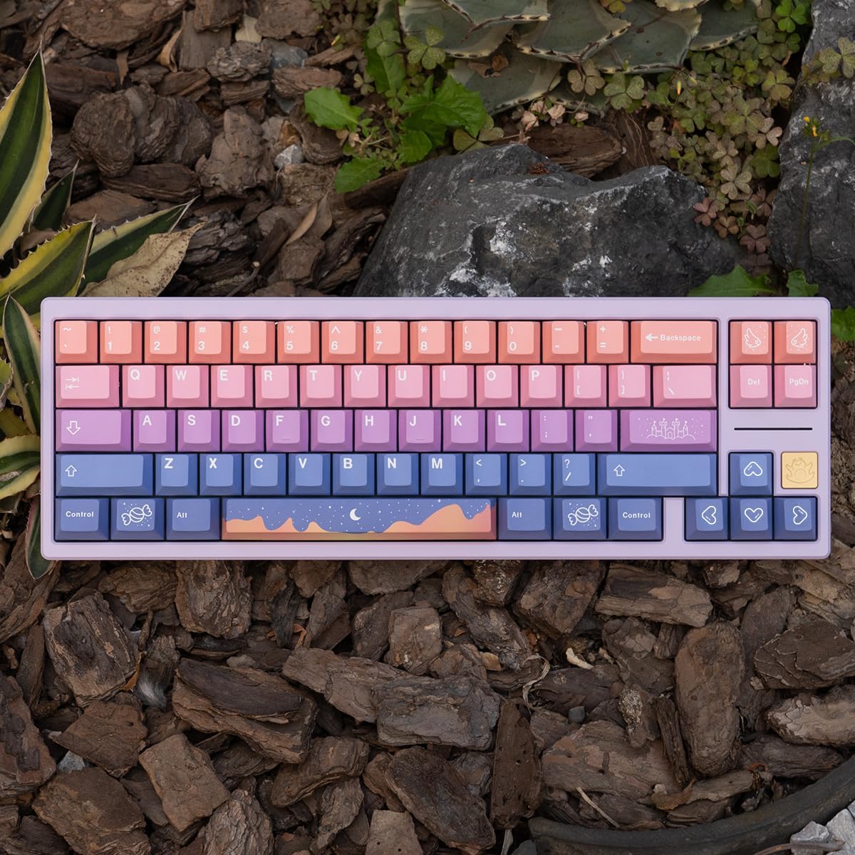 Castle Night Gradient Cherry Pbt Keycaps