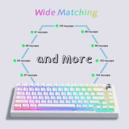 165 Pudding PBT BOW Backlit Keycap