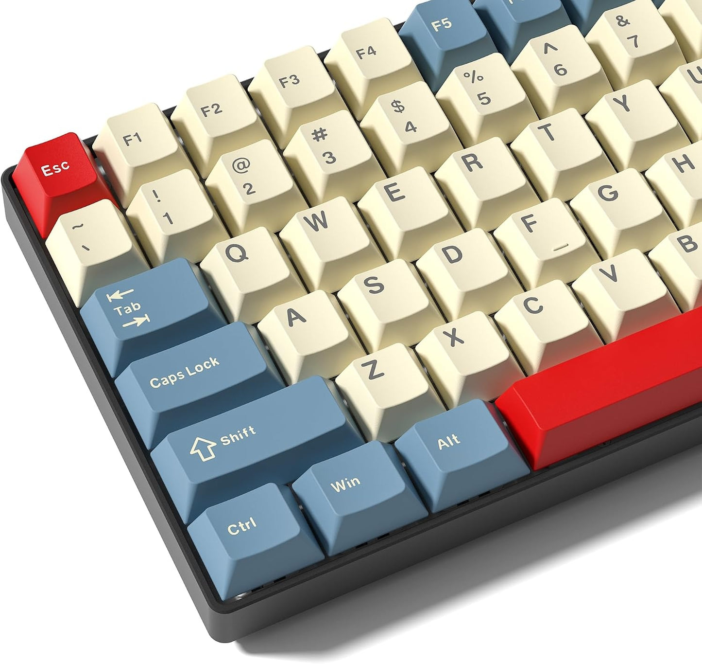 Womier Retro White Blue Red Cherry Doubleshot PBT Keycaps