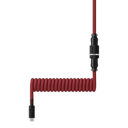 HyperX Coiled Cable Stylish Design, 5-Pin Aviator Connector Red Black/Blue White/Green White