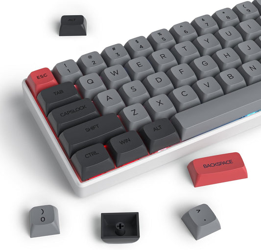 Grey Red Premium XDA PBT Keycaps