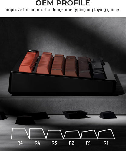 Crimson Fade Top Shinethrough Gradient PBT Keycaps