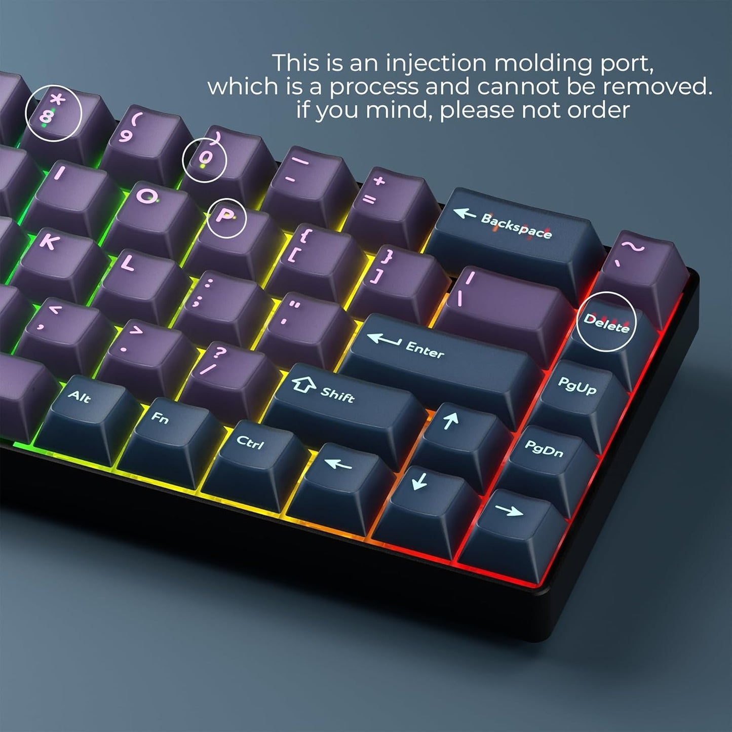 Abyss Mirage Cherry Doubleshot 216 PBT Keycaps with Premium Storage Box