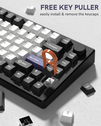 Womier Black White Blue Cherry Doubleshot PBT Keycaps