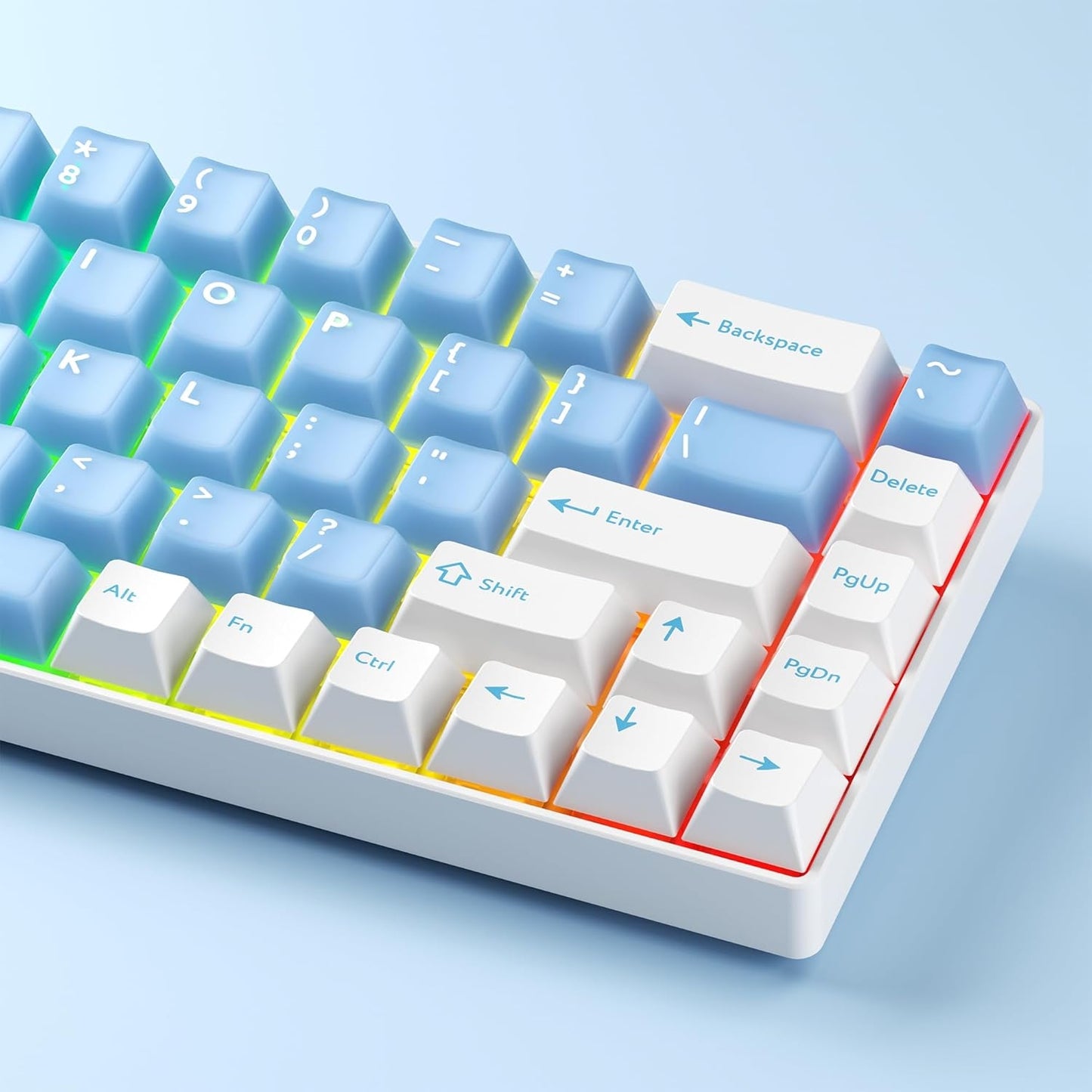 Lemon Sky Cherry Doubleshot 216 PBT Keycaps with Premium Storage Box