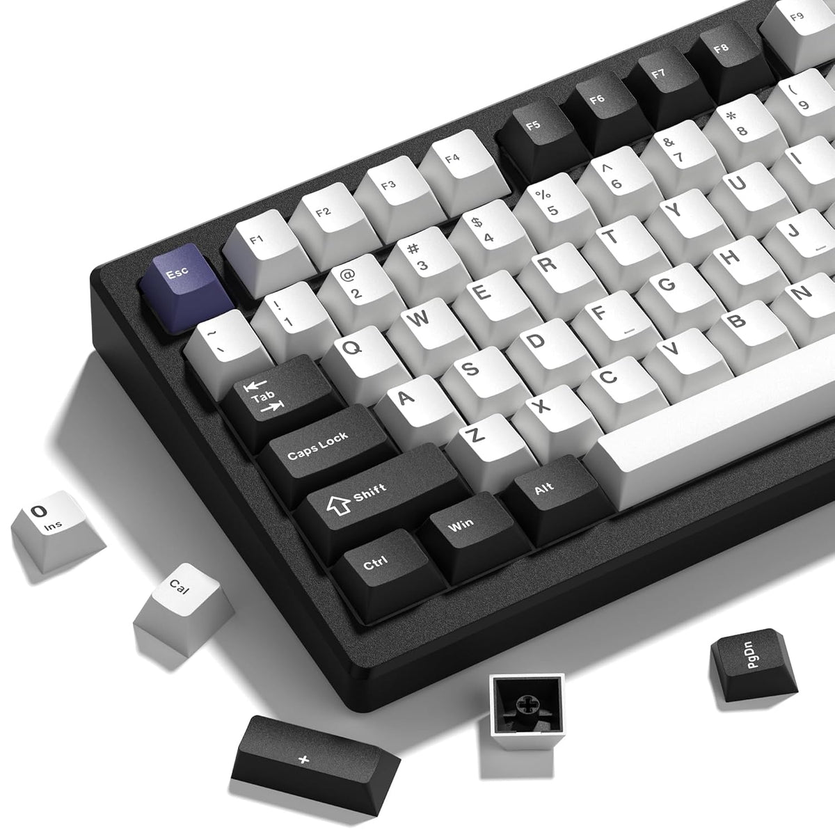 Womier Black White Blue Cherry Doubleshot PBT Keycaps
