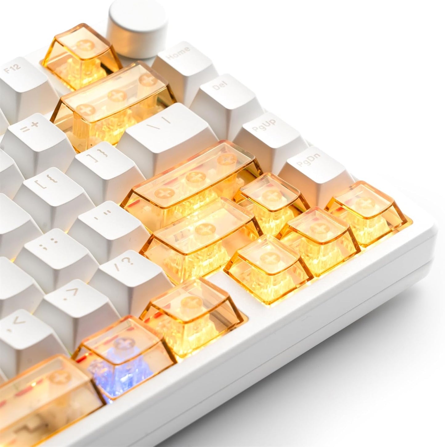 Womier DIY Blank Crystal Transparent Keycaps Set Of 49 Keys
