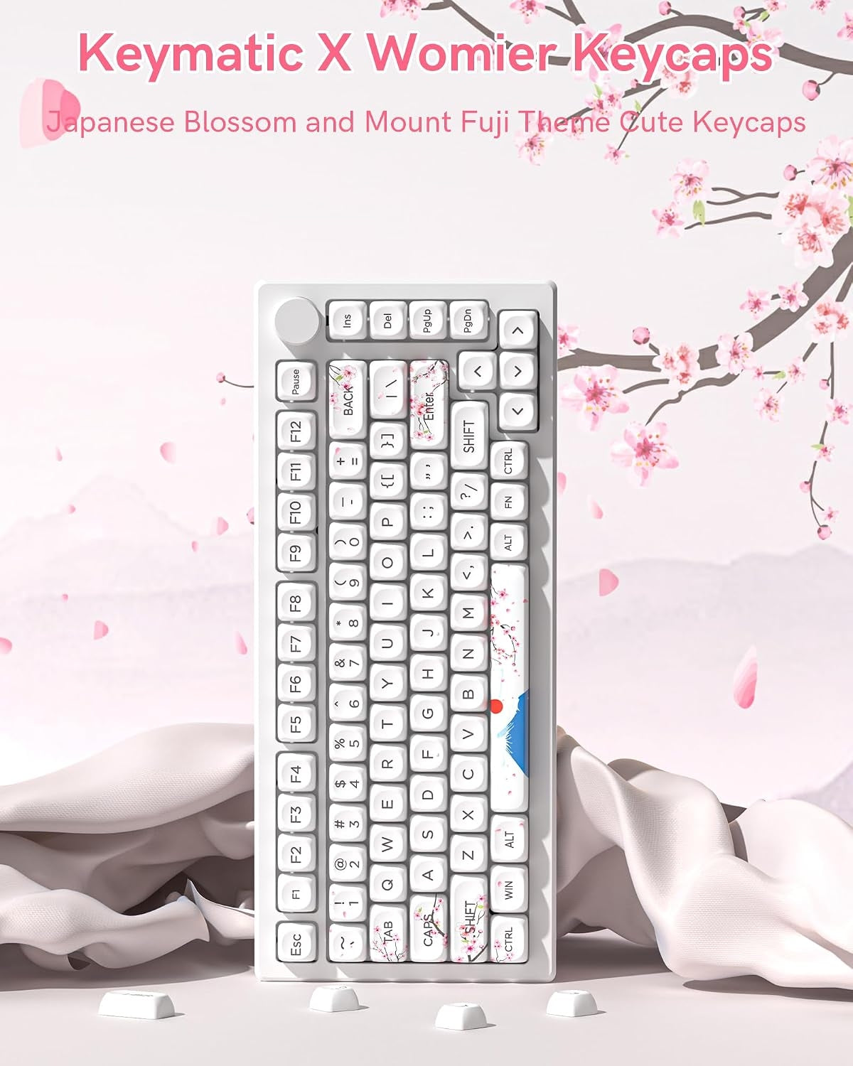 Womier Mount Fuji Cherry Blossom MOA PBT Keycaps