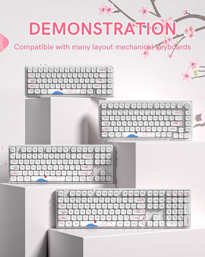 Womier Mount Fuji Cherry Blossom MOA PBT Keycaps