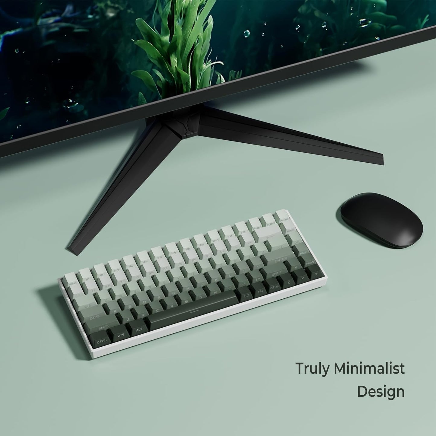 Womier Bamboo Green Gradient Side Backlit PBT Keycaps