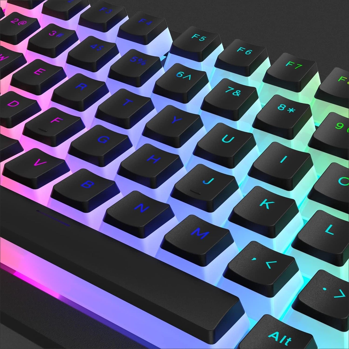 165 Pudding PBT Black Backlit Keycaps